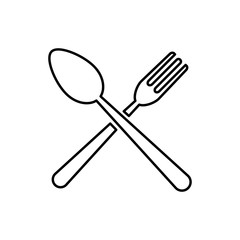 Spoon fork icon vector trendy design
