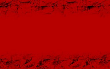 Bloody red background surface with brick texture and copy space