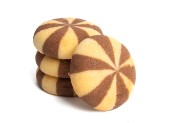cookies with chocolate cream isolated