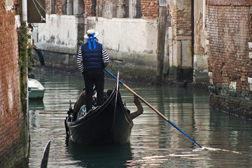 Fototapeta na wymiar Venice gondola Italy made attraction romantic traditional