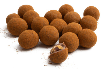 chocolate truffles with nuts