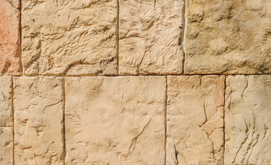 Brick stone wall texture background close up
