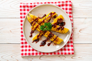 grilled corn with bbq sauce