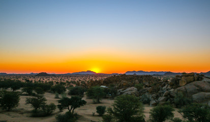 Sunset in Namibia, Africa