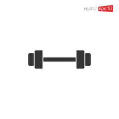 Barbell Flat Icon Design Illustration