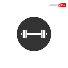 Barbell Flat Icon Design Illustration