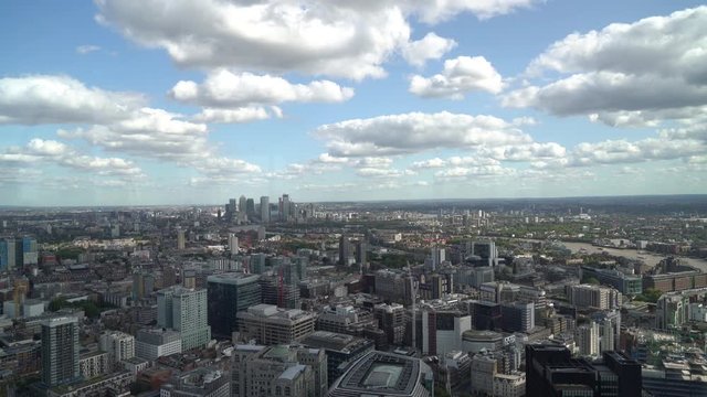 London City with blue sky and clouds