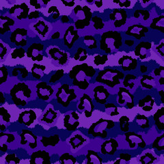 Vector Seamless Leopard Pattern. Jungle, African Pattern Design. Hand drawn animal pattern. Tropical pattern. 