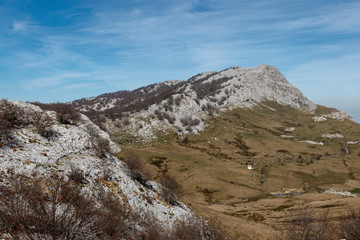 mountain peak in the basque country in europe