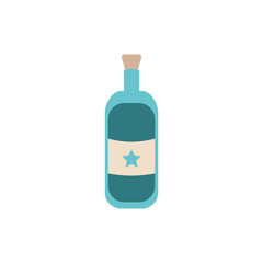 Merry christmas bottle vector design