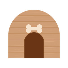 Isolated dog house. Pet house