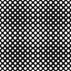 Vector halftone circles seamless pattern. Half tone dots abstract monochrome background. Gradient transition effect. Simple modern black & white dotted texture. Design for decor, tileable print, web