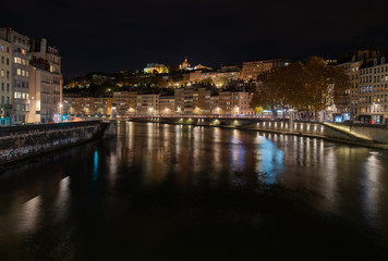 Fototapeta na wymiar Lyon at night.