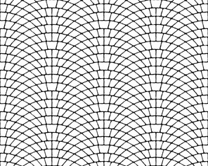 Stone pavement seamless pattern. Old street paving.