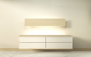 Mock up cabinet in modern . zen empty room,minimal designs. 3d rendering