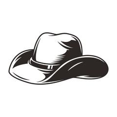 Elegant cowboy hat vintage concept