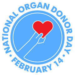 National organ donor day vector illustration