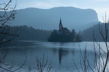Bled lake in Slovenia, Europe