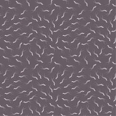  Seamless pattern: wavy white lines on a gray background. Can be used for packaging or fabric. Abstract background. vector. illustration