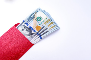 lucky money in red envelope 