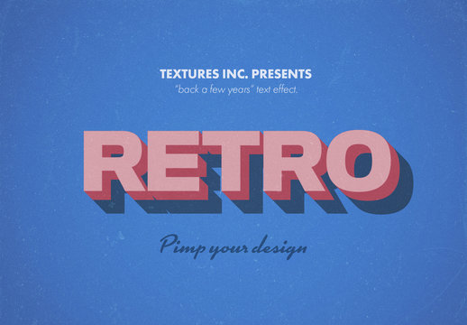 Retro Text Effect Mockup