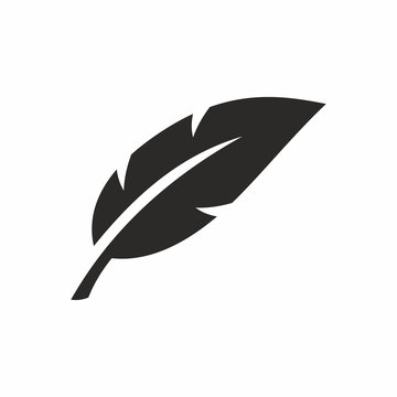 Fototapeta Feather icon. Vector icon isolated on white background.