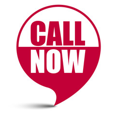 red vector banner call now