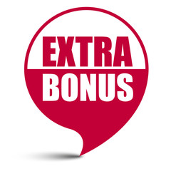 red vector banner extra bonus