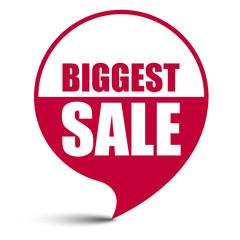 red vector banner biggest sale