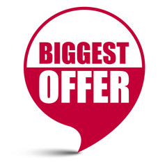 red vector banner biggest offer