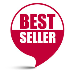 red vector banner best seller