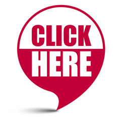 red vector banner click here