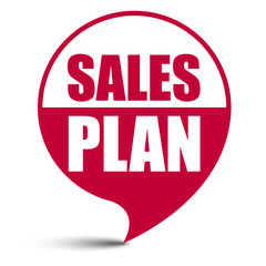 red vector banner sales plan
