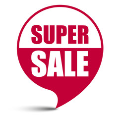red vector banner super sale