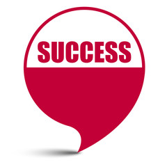 red vector banner success