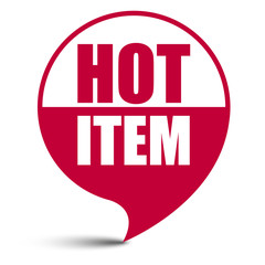 red vector banner hot item