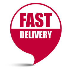 red vector banner fast delivery