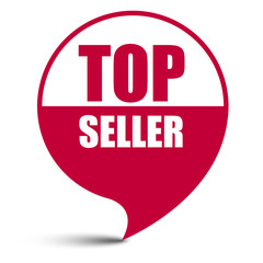 red vector banner top seller