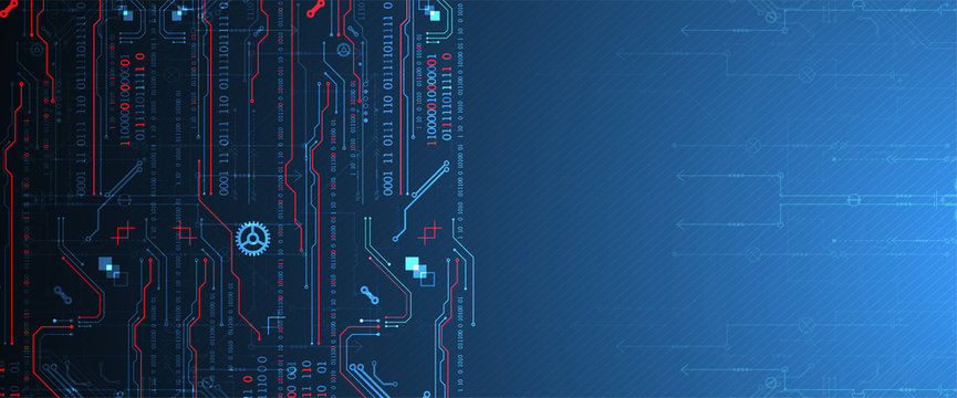 Abstract technology concept. Computer code background. Vector illustration