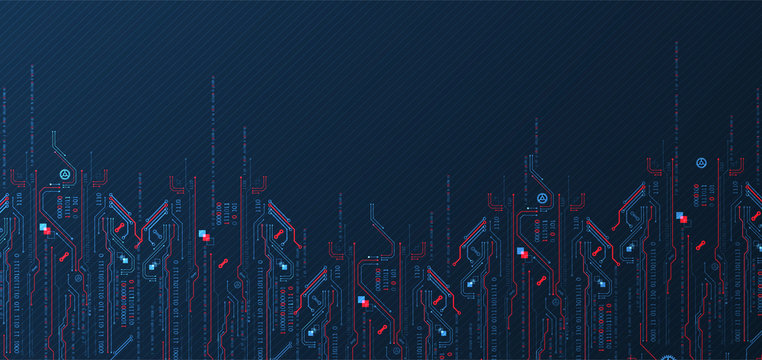 Abstract technology concept. Computer code background. Vector illustration