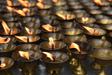 Candle light in Budda temple