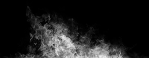 Fototapeta na wymiar Panoramic view. Texture of burn fire explosion. Black and White flames on isolated background. Texture for banner,flyer,card . Design element.