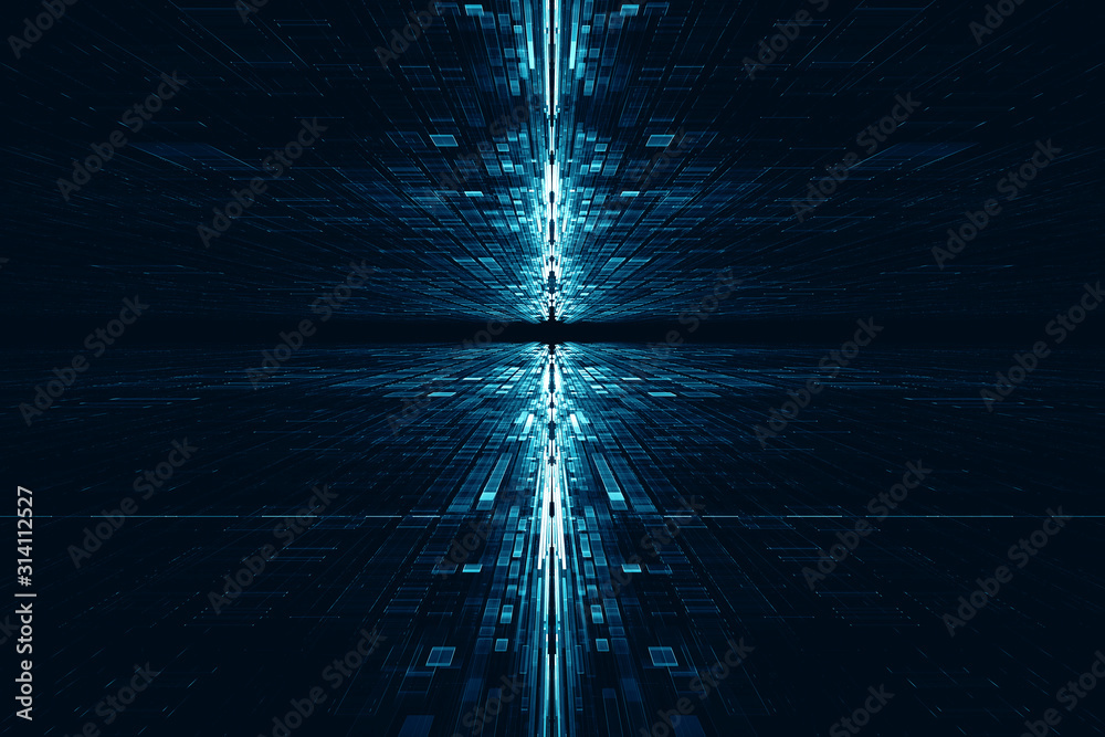 Sticker abstract blue patterns technology background