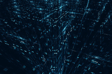 Abstract blue patterns technology background