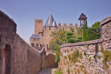Details of the walled city of Carcassonne
