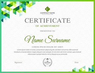 Abstract certificate template with luxury and modern pattern,diploma,Vector illustration - obrazy, fototapety, plakaty