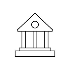 Bank line icon, outline vector logo, linear pictogram isolated.
