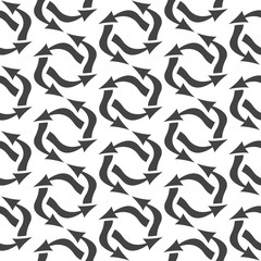 Refresh and reload arrows icon background. Seamless pattern for interface design.