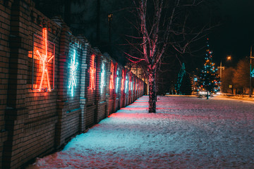 festive garland fence