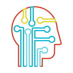 Intelligence, knowledge and education thin line vector icon